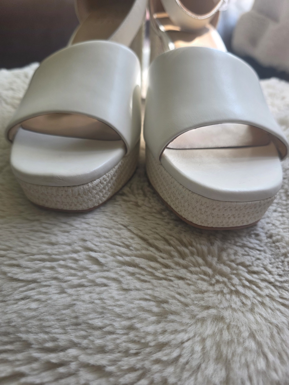 Naturalizer Women’s White Platform Espadrille Sandals brand new size 8.5